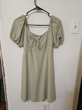 Jessica Simpson Light Green Linen Mini Dress